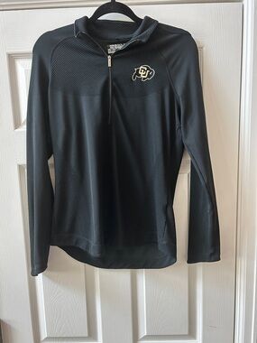 Nike Dri-FIT Black CU Buffs Long-Sleeve 1/4 Zip Pullover Size Medium